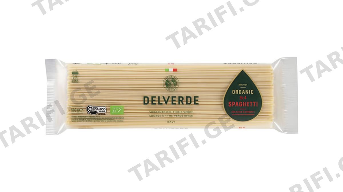 მაკარონი/Delverde/ ორგანული სპაგეტი N4, 500გ