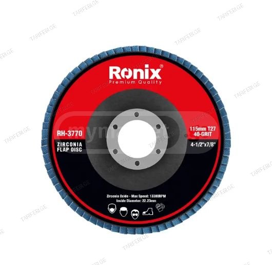 ცირკონის სახეხი დისკი ზუმფარა Ronix RH-3771, 115მმ P60