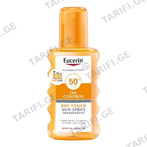 ეუცერინი - SUN Oil Control ტანის მზისგან დამცავი SPF 50 სპრეი 200მლ 9854