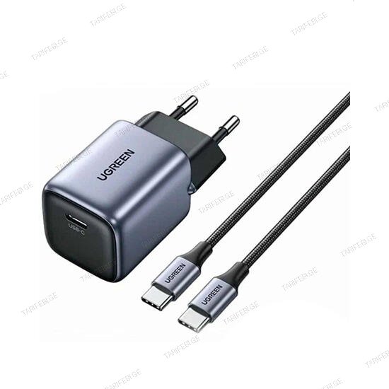 Ugreen Nexode 30W Type-C with Type-c Cable 1m GaN Fast Charger 25257 Black