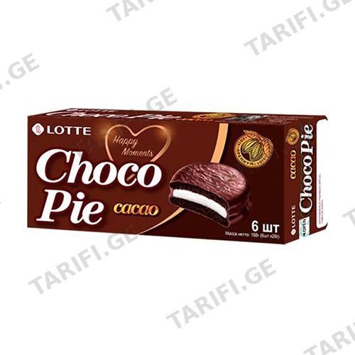შოკოლადის ბისკვიტი Choco Pie Dark (30გრ. 6 ცალიანი)