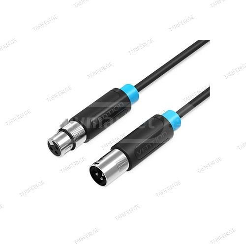 Vention XLR Audio Extension Cable 1.5მ Black