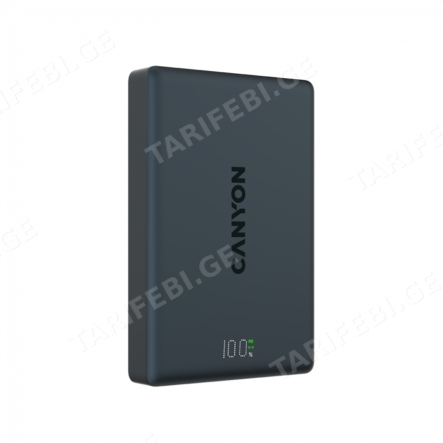 CANYON magnetic power bank OnPower 511 PD20W 10000mAh Aluminium Interstellar Black