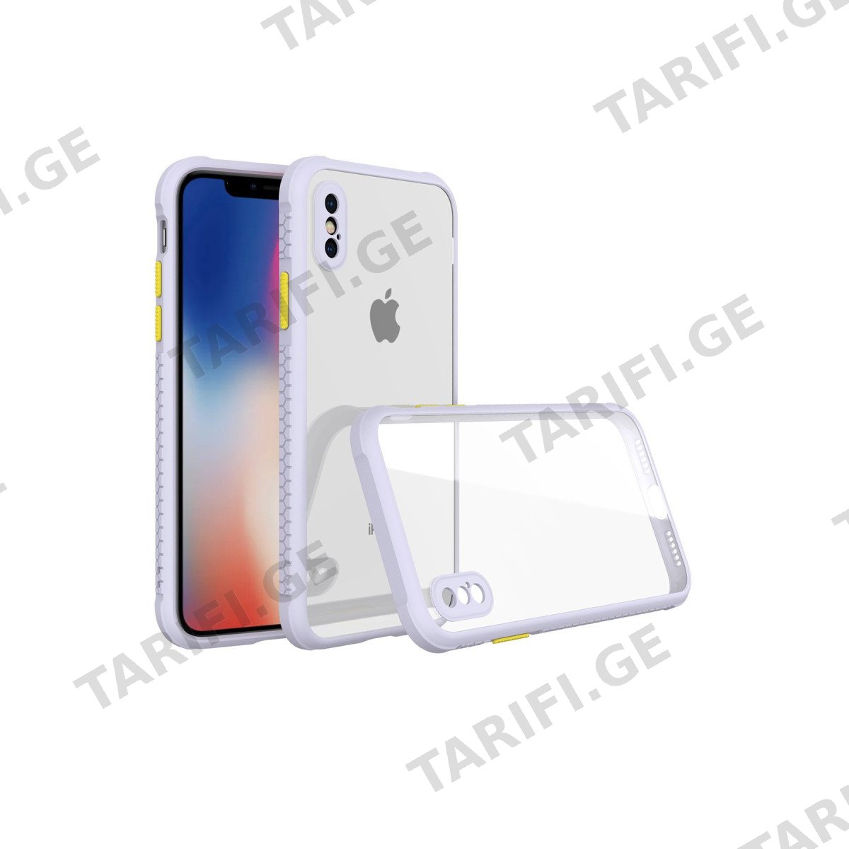 გამჭვირვალე ქეისი iPhone XS / iPhone X Transparent Silicone Case