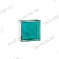 (19x19x8სმ) მინა ბლოკი Brilly Turquoise Wave
