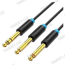 VENTION BATBJ 6.35mm TRS Male to Dual 6.35mm Male Audio Cable 5M Black