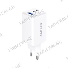 Wall Charger Proove Pocket GaN 65W (2*Type-C + USB) white