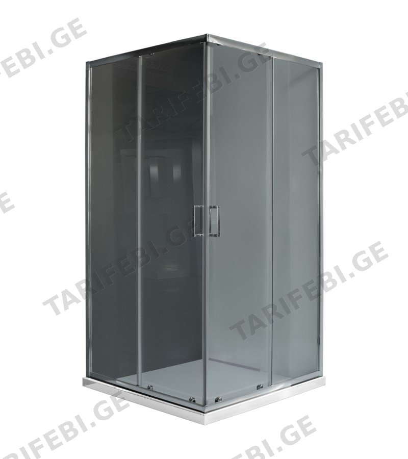 საშხაპე კაბინის მინის კომპლ. A-1601-9 ზომა. 90*90*195 სმ თეთრი კანტით 5*6 სმ Aokelya