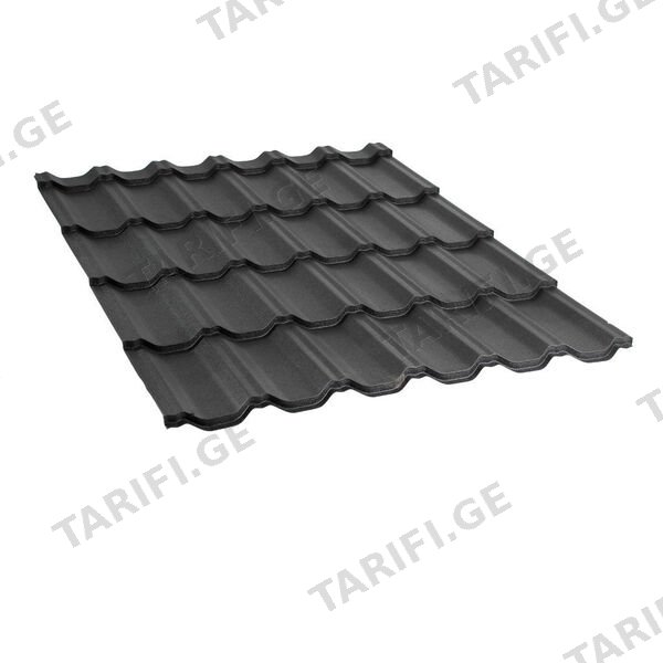 მეტალოკრამიტი ფერადი თუნუქის სახურავი 0.45X1200 ხაოიანი RAL 7016 (სამხრეთ კორეა) NOVA