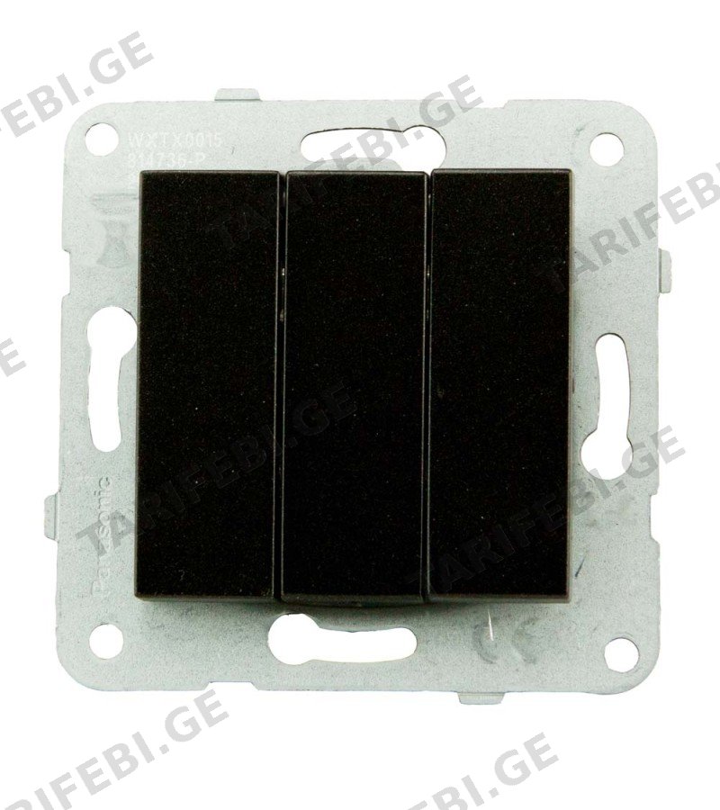 გადამრთველის მექანიზმი 3-ნი KARRE PLUS BLACK WKTT00152BL-EU1 Panasonic