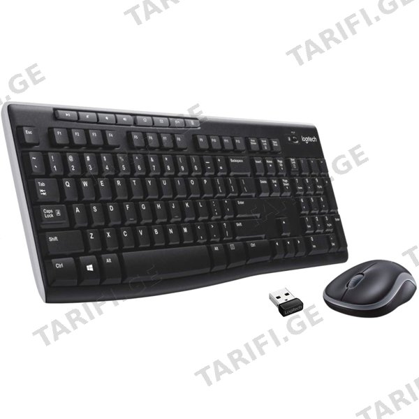 კლავიატურა+მაუსი Logitech MK270 Wireless Keyboard Black