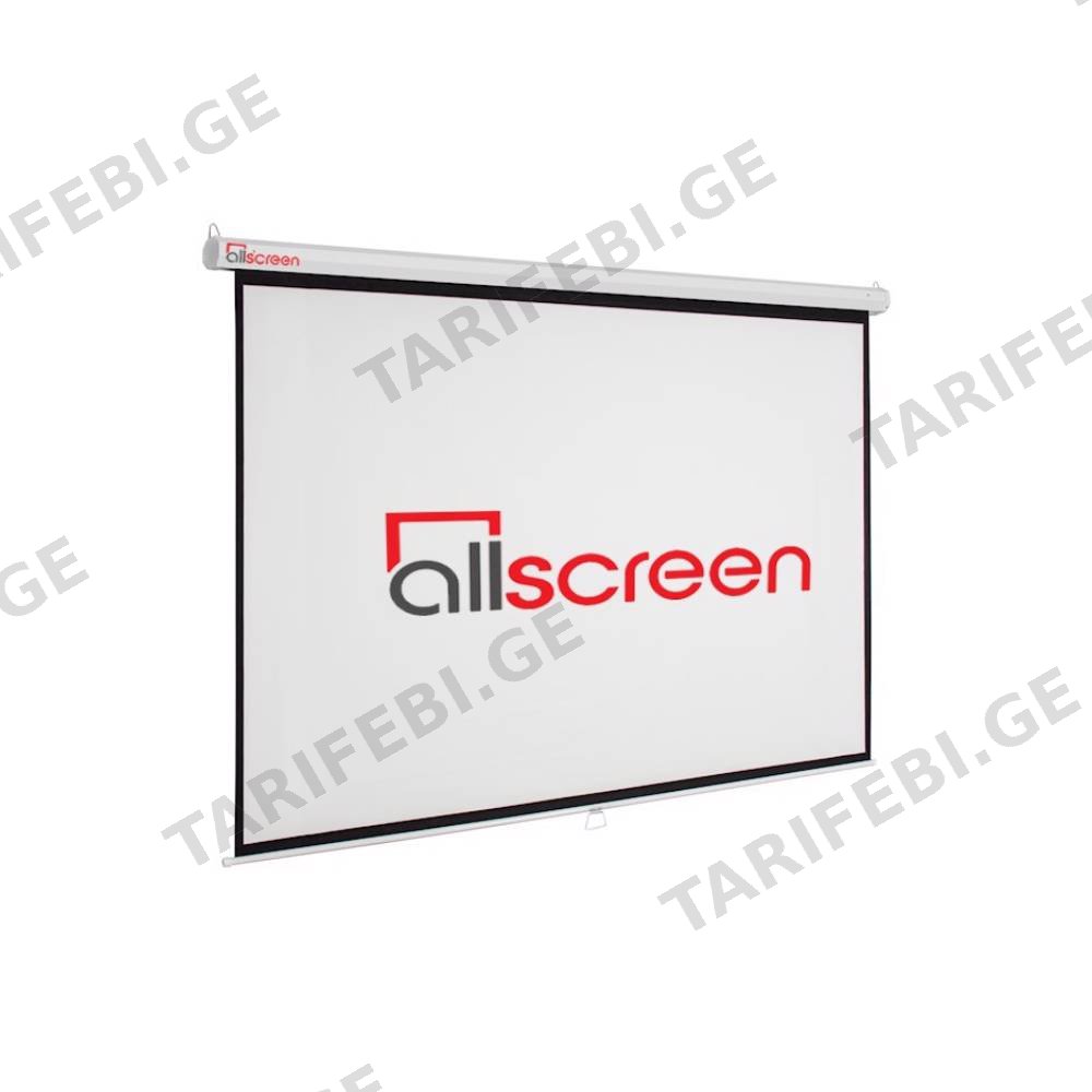 პროექტორის ეკრანი ALLSCREEN MANUAL PROJECTION SCREEN 160X160CM HD FABRIC CWP-6363