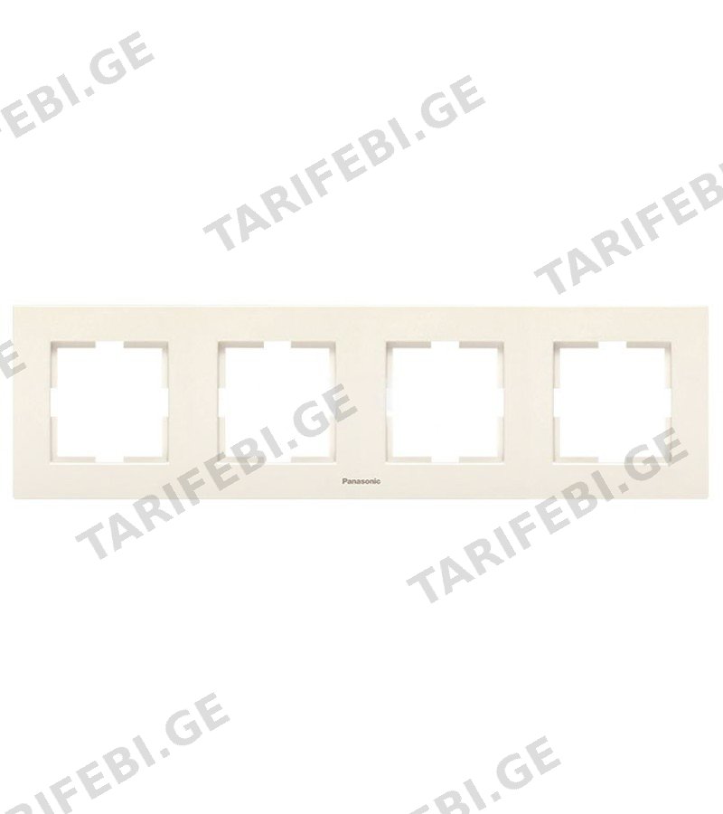 ჩამრთველ-როზეტის კანტი 4-ნი KARRE PLUS 55 კრემი WDTF18042BG-AMEA Panasonic