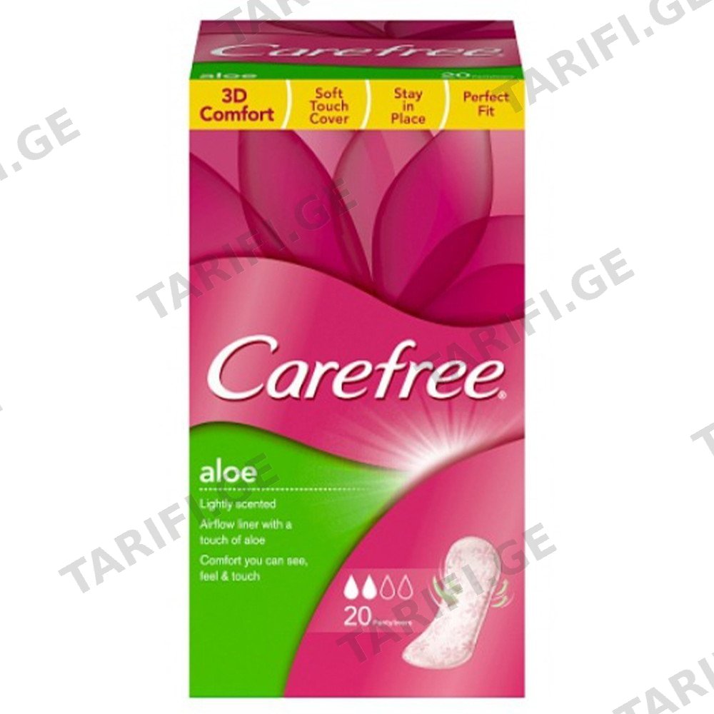 CAREFREE ყოველდღიური ჰიგიენური საფენი 20 ც (ქეარფრი)