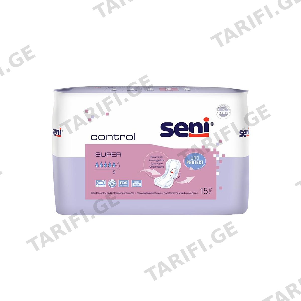 უროლოგიური საფენი Control Super 15 ცალი 3961 სენი - Seni