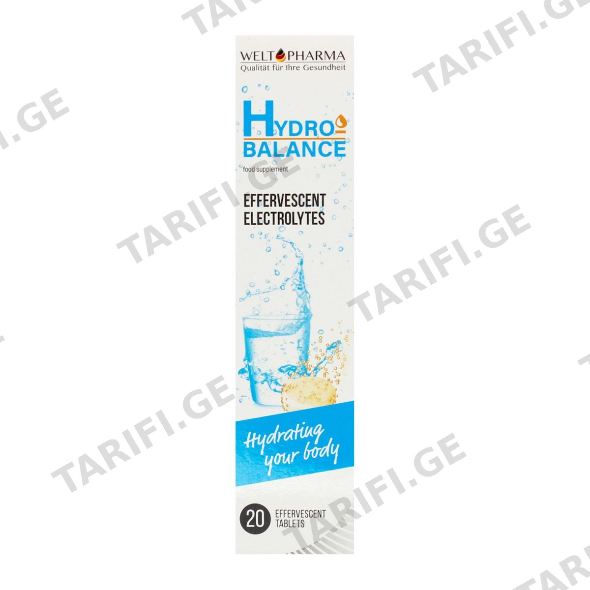 Hydro-balance - ჰიდრო-ბალანსი შუშხუნა 20 ტაბლეტი