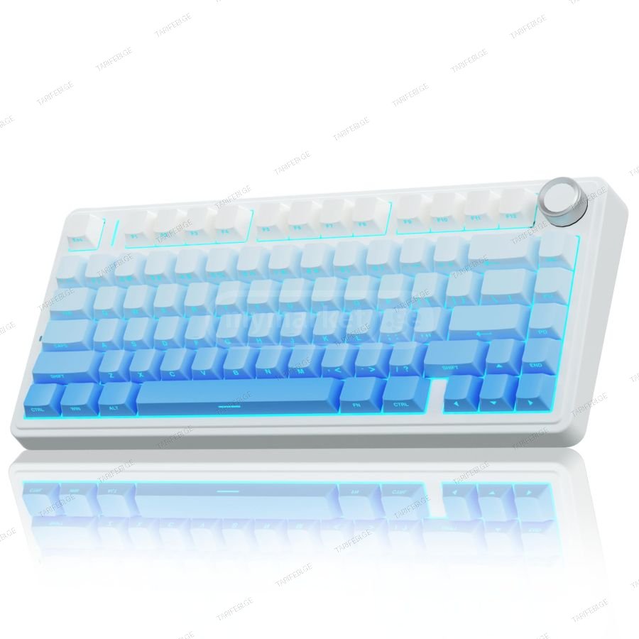 AULA F75 Pro White + Gradient Blue Star