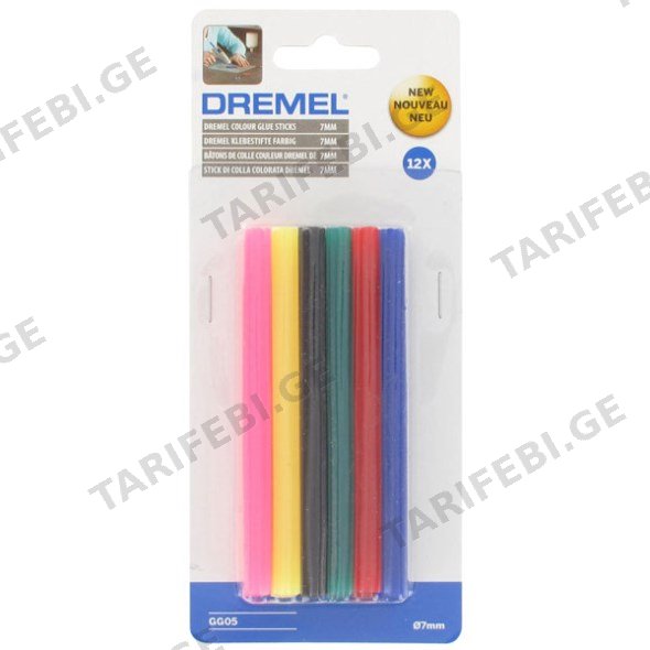 წებოს ჩხირები Dremel 2615GG05JA 100x7 მმ 12 ც ფერადი