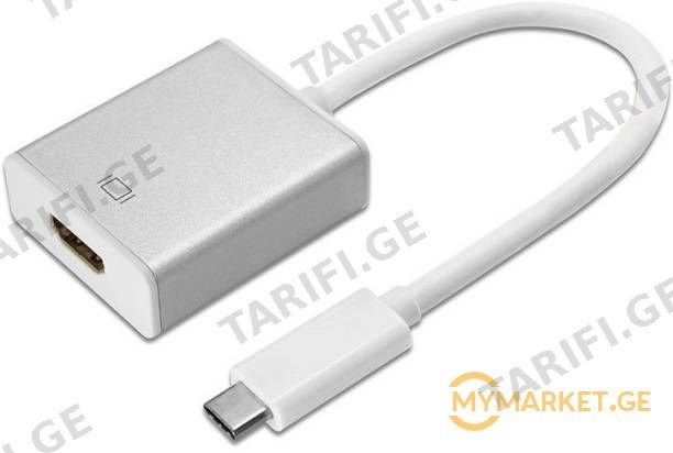 USB 3.1 type-c to hdmi და Micro USB to HDMI HDTV Adapter