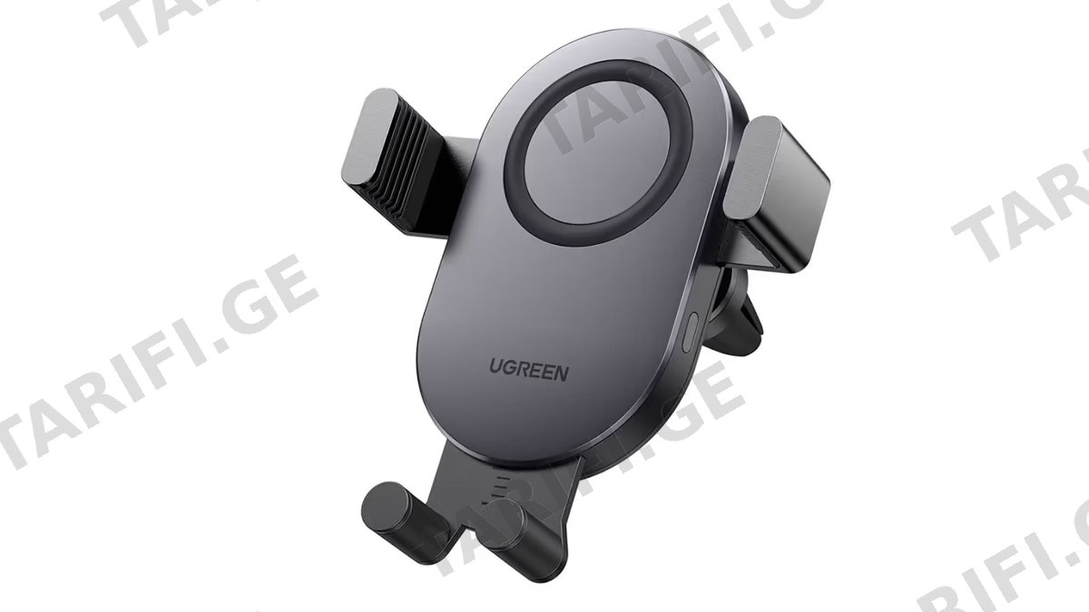 მობილურის დამტენი UGREEN CD256 (40118) Wireless Car Charger, 15W Auto Induction Phone Holder, Black