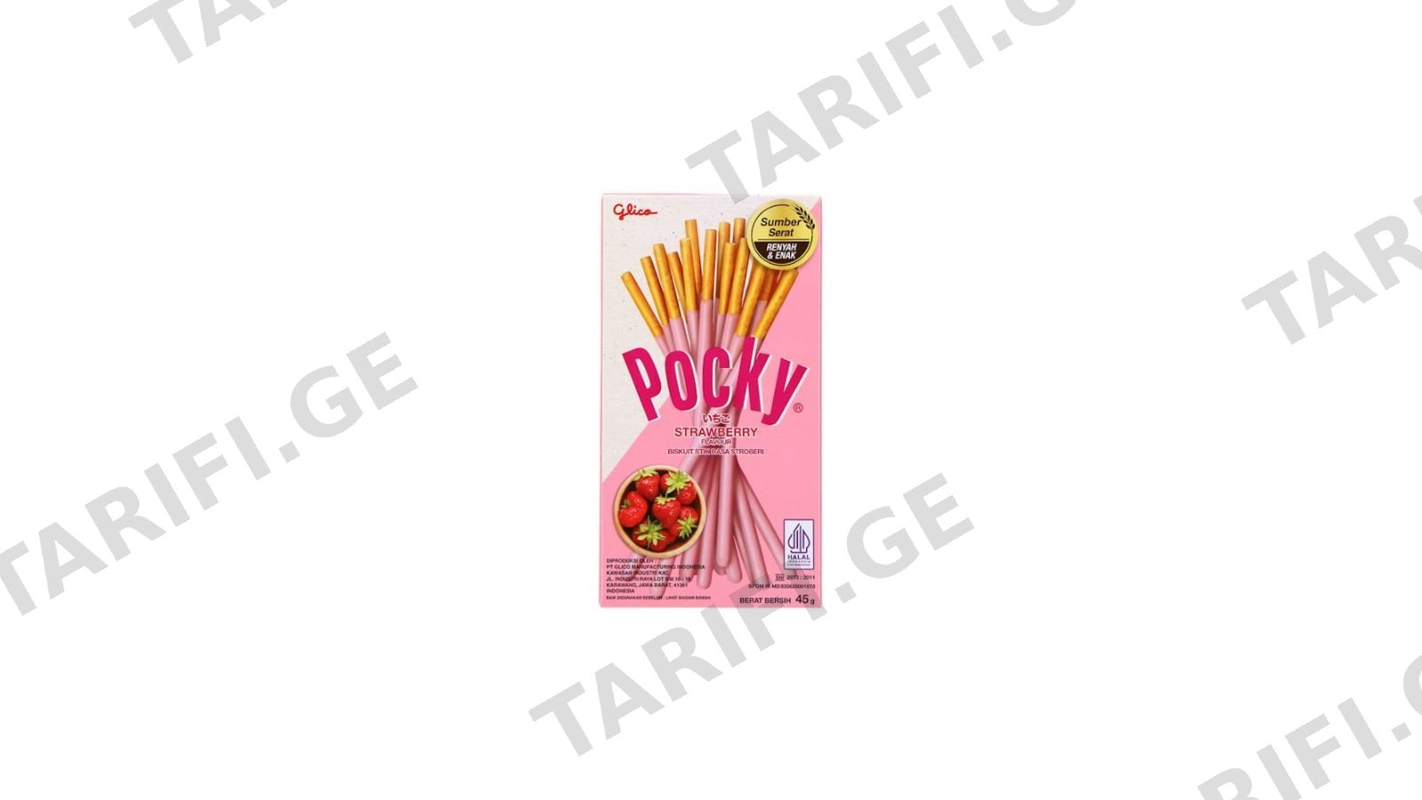 ორცხობილას ჩხირები "Pocky" მარწყვის არომატით 45გრ.