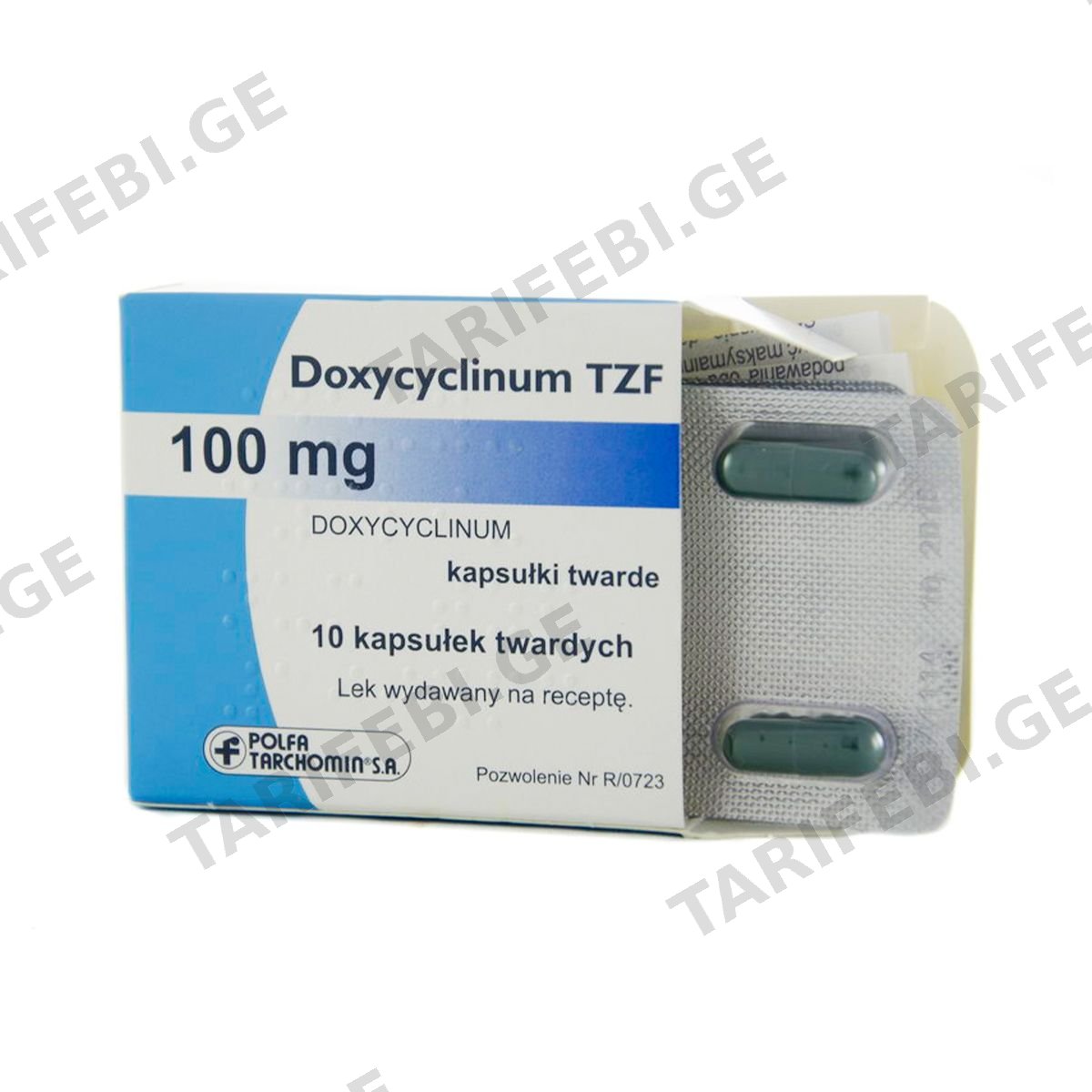 დოქსიციკლინი TZF 0.1გ 10 კაფსულა