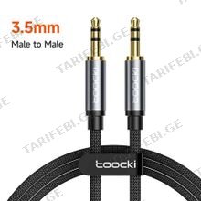 TOOCKI TYPX1-MDC0G 3.5mm Male to Male AUX Audio Cable აუდიო კაბელი