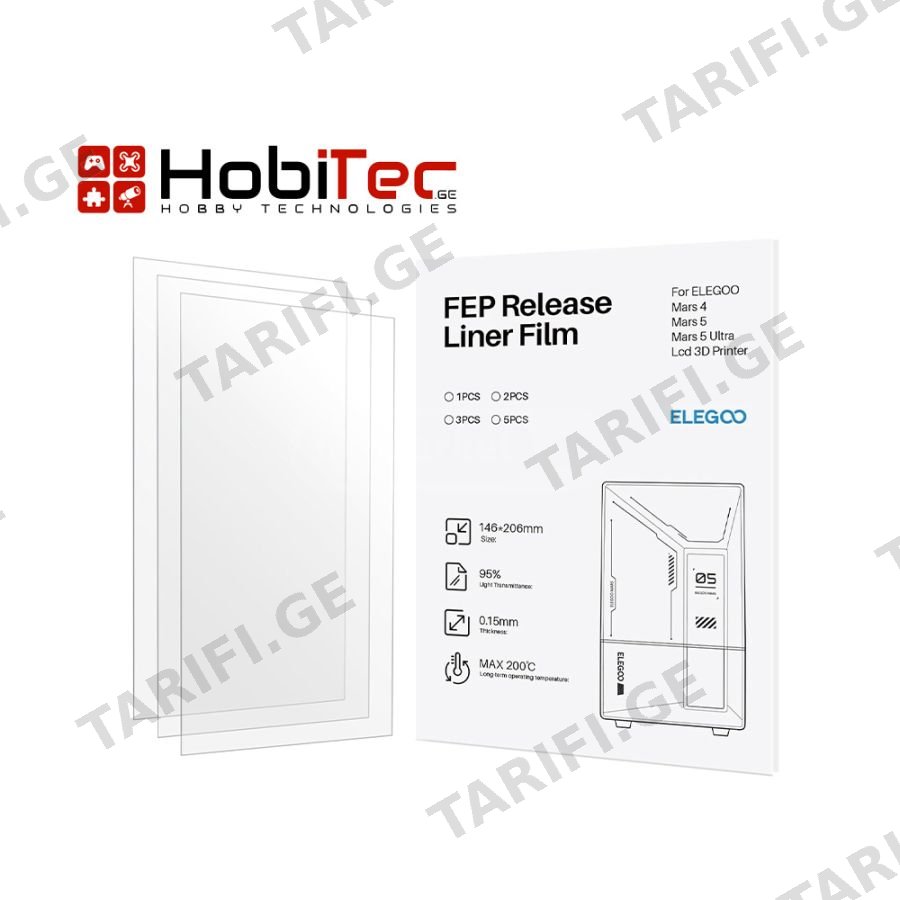 ELEGOO 3 PCS FEP Release Liner Film