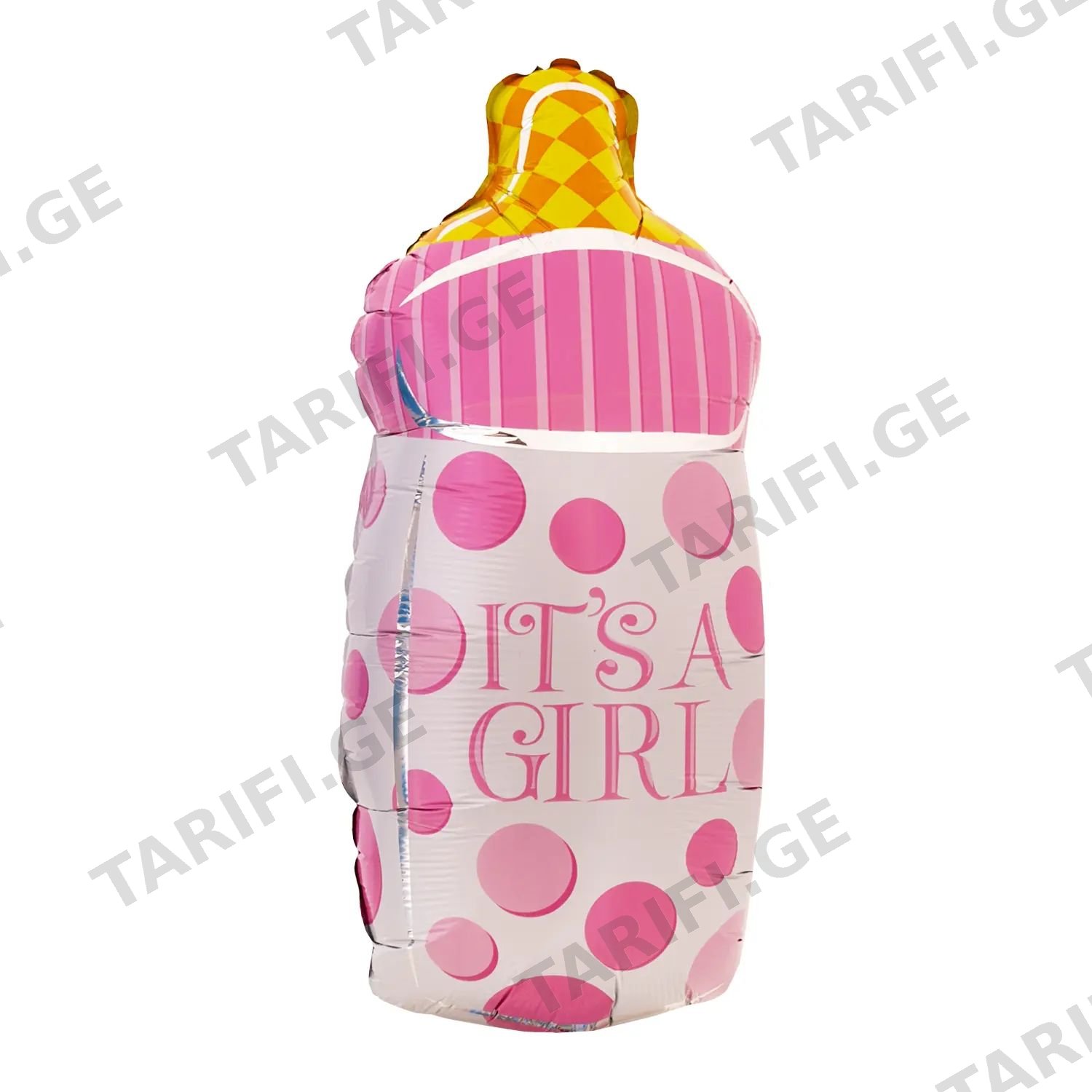 ჰელიუმის ფოლგირებული ბუშტი, ბოთლი it's a girl