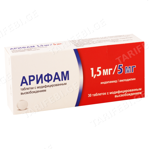 არიფამი ტაბლეტი 1.5მგ+5მგ #30