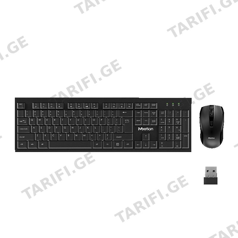 კლავიატურა MeeTion C4120 2.4G Wireless Combo Black