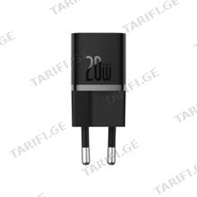 Baseus GaN5 Fast Charger mini 1C 20W EU CCGN050101 Black ადაპტერი 20W