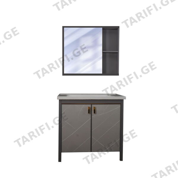 აბაზანის ავეჯის კომპლექტი (Aluminum; C-810X480X800mm; M-750X120X630mm) (2102L-80)