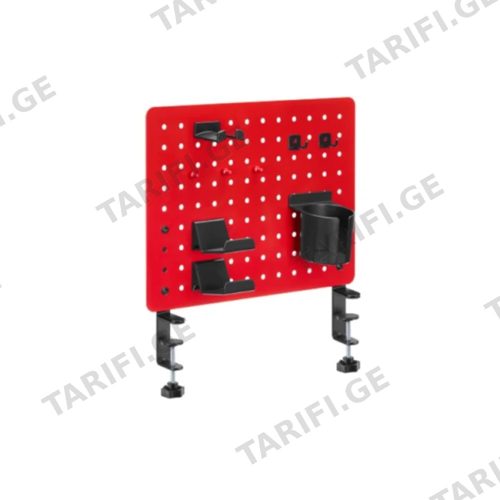 გეიმინგ თარო Vertex VX-GPB-02R Gaming Clamp-on Desk Pegboard Red