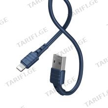 REMAX Zeron Series Elastic TPE 2.4A Fast Charging Data Cable RC-179i lightning- Blue