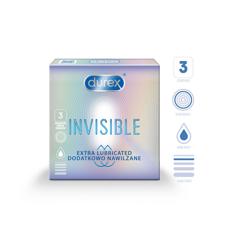 დურექსი პრეზერვატივი Invisible Extra Lube #3