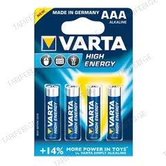 ელემენტი VARTA High Energy AAA Alkaline 4 ც
