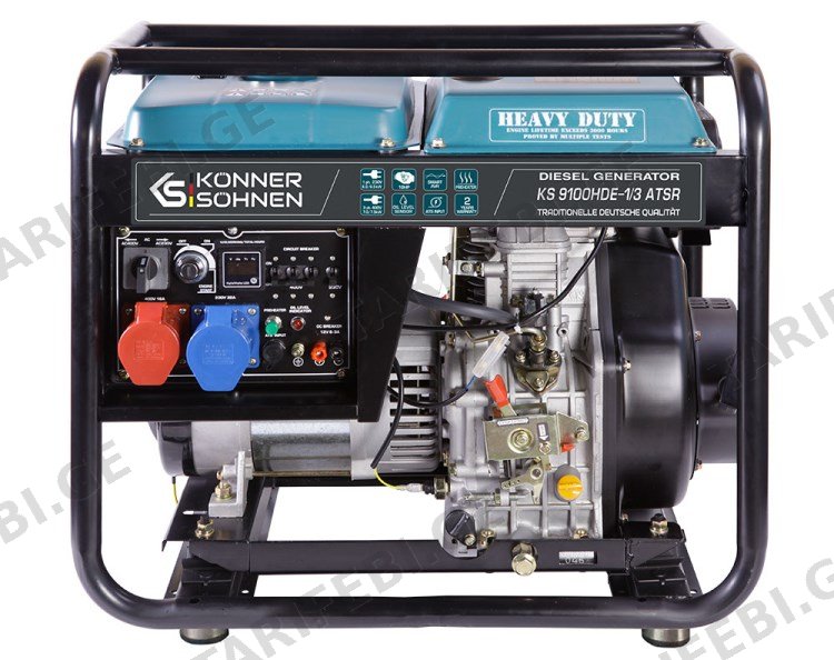 გენერატორი დიზელის Konner & Sohnen KS 9100HDE -1/3  ATSR 7.5kw