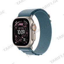 Apple Watch Ultra 3 49mm Natural Titanium Case With Light Blue Alpine Loop MEWK4 S სმარტ საათი