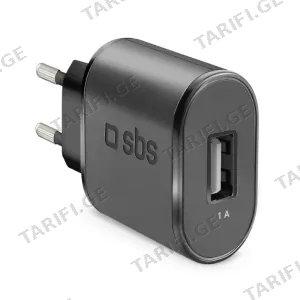 SBS Travel Charger 100/250V 1000 MAH (TETR1USB1A)