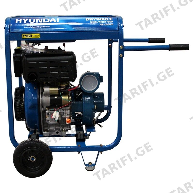 დიზელის წყლის ტუმბო HYUNDAI DHYD100LE 8.5 KW 1333 ლ/წთ