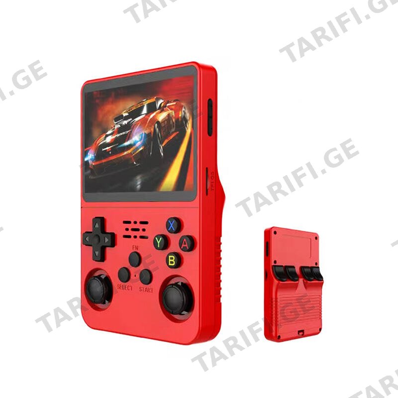 პორტატული კონსოლი R36S Handheld Portable Game Station Red