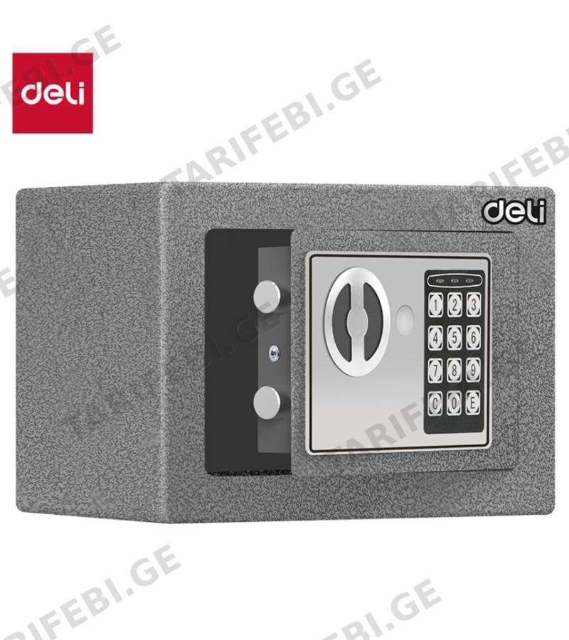 სეიფი T511 ზომა. 17*23*17 სმ GREY მწარ. deli