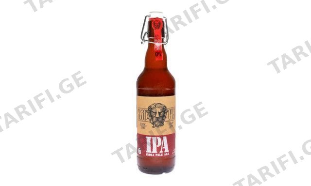 Ლუდი \"შავი Ლომი\" Ipa (0.5l), Შუშა