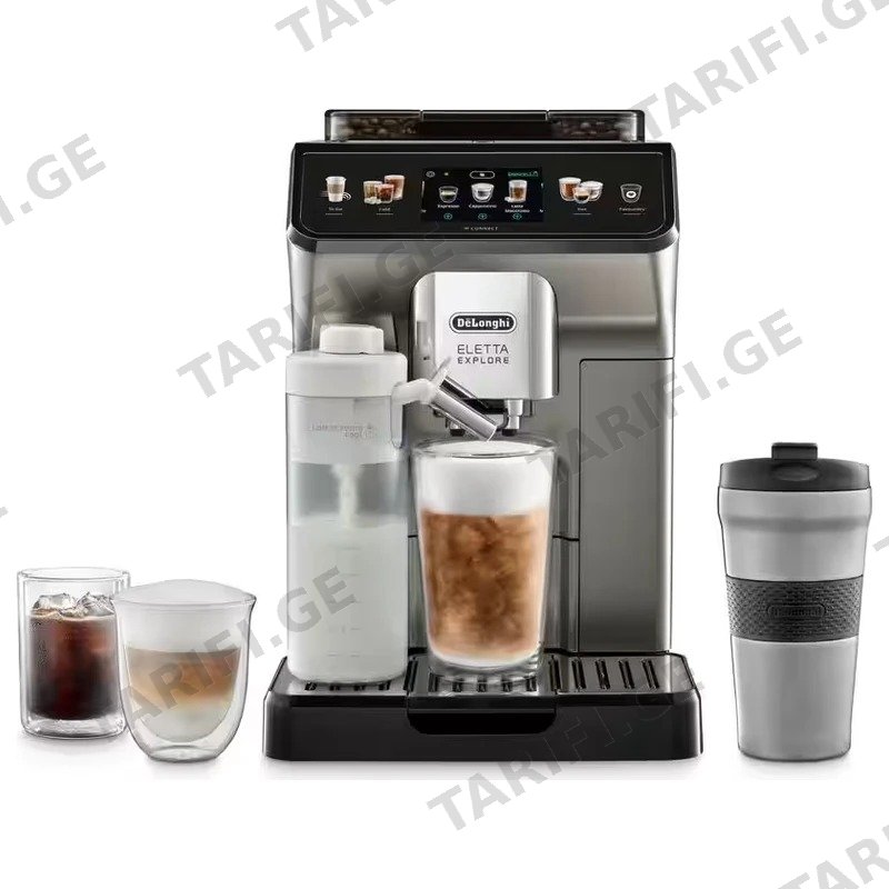 ყავის აპარატი DELONGHI ECAM450.86.T ELETTA, 1450W, 1.8ლ, ტიტანისფერი შავი