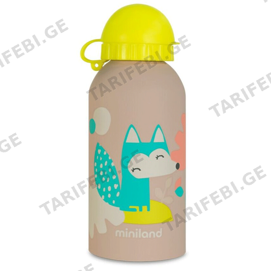 ფოლადის საბავშვო ბოთლი MINILAND NATURKID BOTTLE FOXY (400 ML)