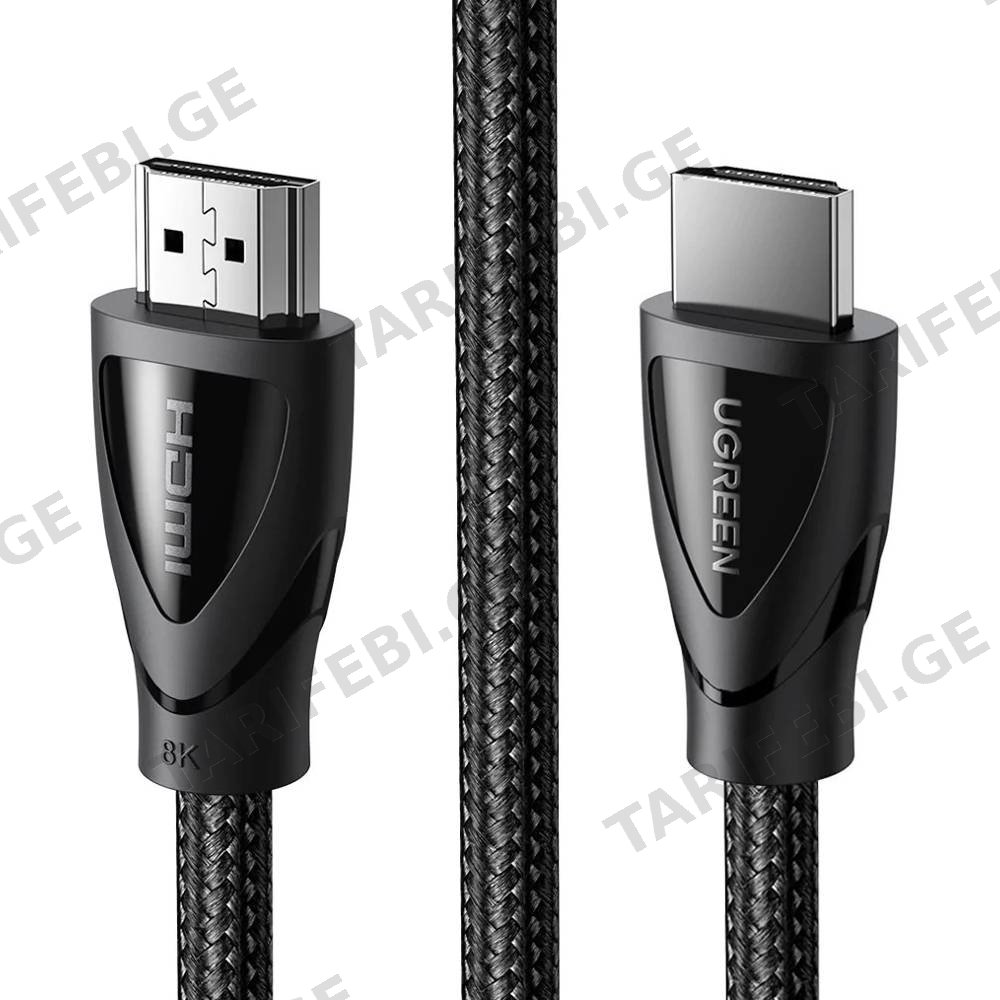 HDMI კაბელი UGREEN HD140 (80402), 8K, 2.1 HDMI to HDMI Cable, 1.5m, Black