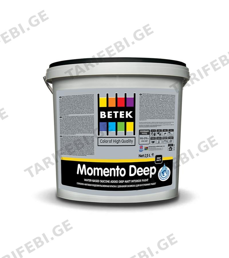 საღებავი BETEK MOMENTO DEEP RG 2 2.5ლტ