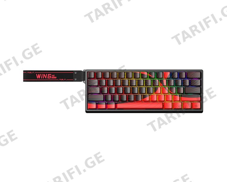 კლავიატურა AULA WIN60 MAX RGB Gaming Keyboard Black/Red (Magnetic Switch)