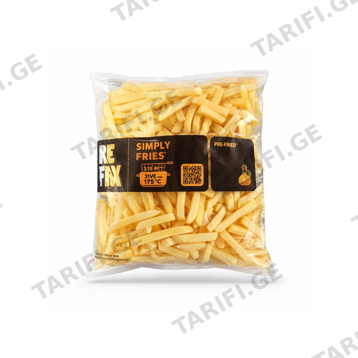 გაყინული კარტოფილი ფრი "WE FRY" 9x9 1000გრ